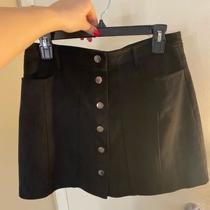 Black suede skirt